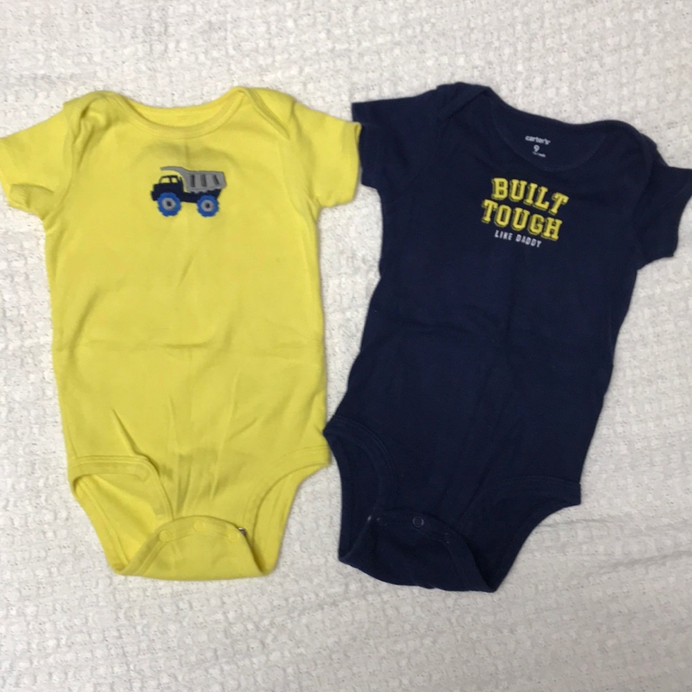 Two Carter’s infant onesies, 9 months